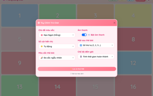 🧠 Thử thách trí nhớ